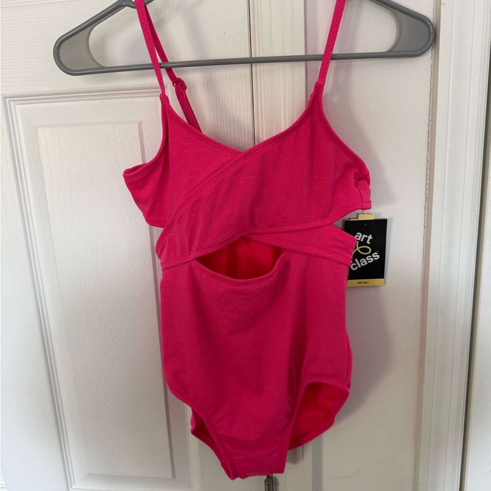 art class Bright Pink Kids One Piece Swimsuit